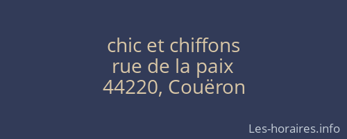 chic et chiffons
