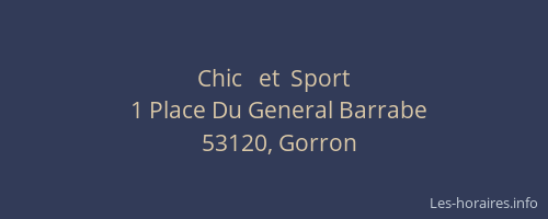Chic   et  Sport