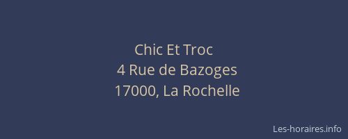 Chic Et Troc