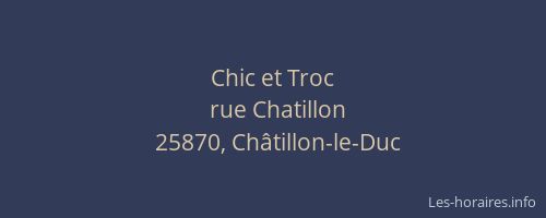 Chic et Troc