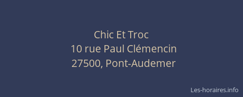 Chic Et Troc