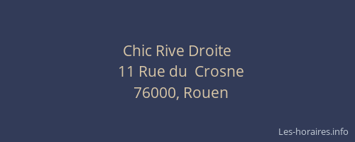 Chic Rive Droite