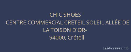 CHIC SHOES