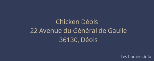 Chicken D&eacute;ols
