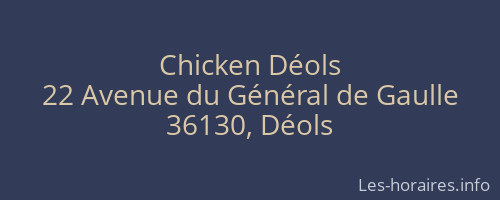 Chicken Déols
