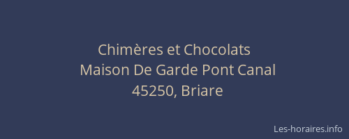 Chim&egrave;res et Chocolats
