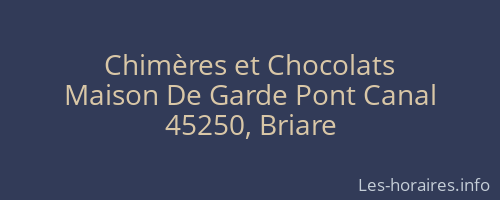 Chimères et Chocolats