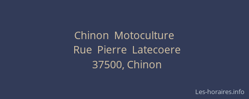 Chinon  Motoculture