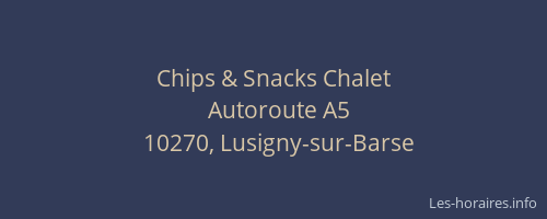 Chips & Snacks Chalet