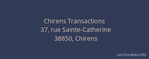 Chirens Transactions