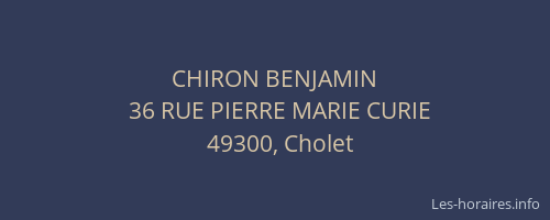 CHIRON BENJAMIN