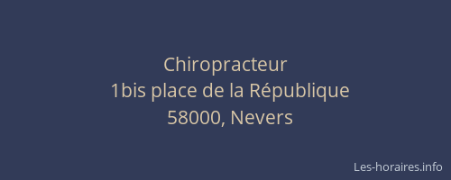 Chiropracteur