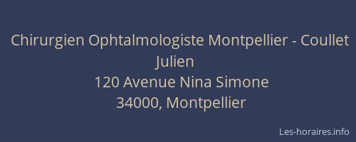 Chirurgien Ophtalmologiste Montpellier - Coullet Julien
