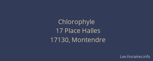 Chlorophyle