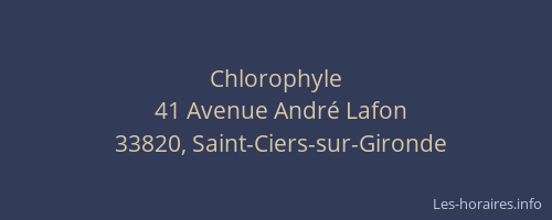 Chlorophyle