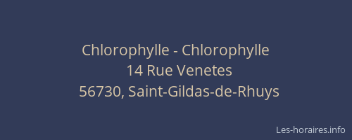 Chlorophylle - Chlorophylle