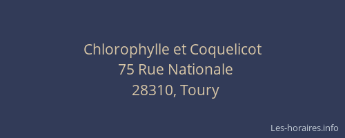 Chlorophylle et Coquelicot