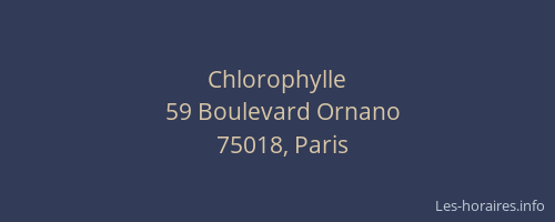 Chlorophylle