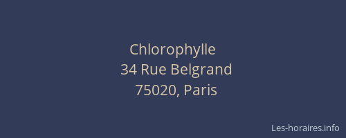 Chlorophylle