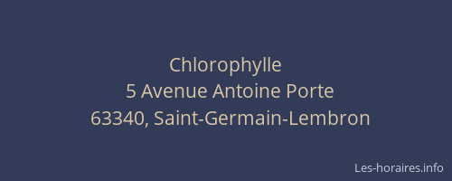 Chlorophylle