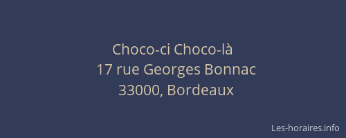 Choco-ci Choco-là