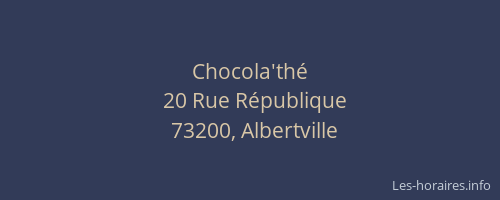 Chocola'thé