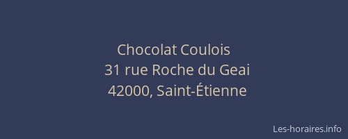Chocolat Coulois