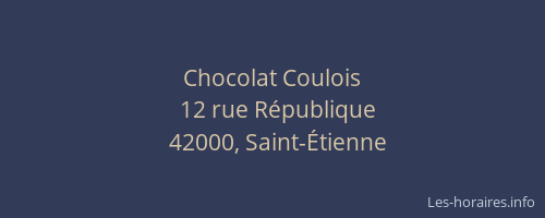 Chocolat Coulois