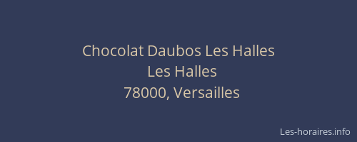 Chocolat Daubos Les Halles