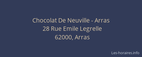 Chocolat De Neuville - Arras