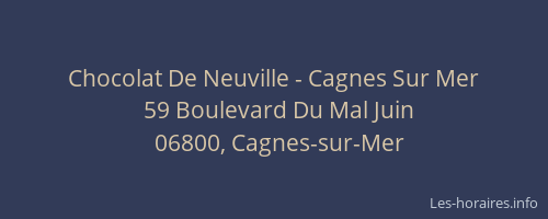 Chocolat De Neuville - Cagnes Sur Mer