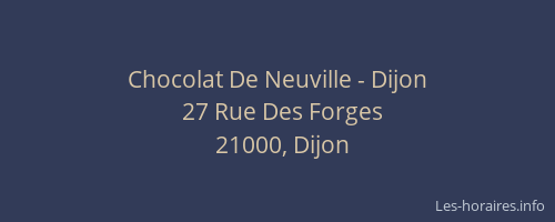 Chocolat De Neuville - Dijon