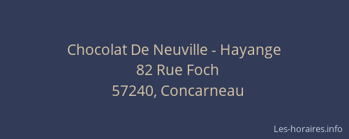Chocolat De Neuville - Hayange