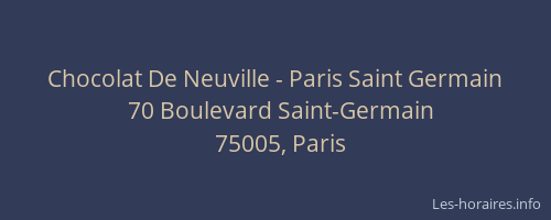 Chocolat De Neuville - Paris Saint Germain