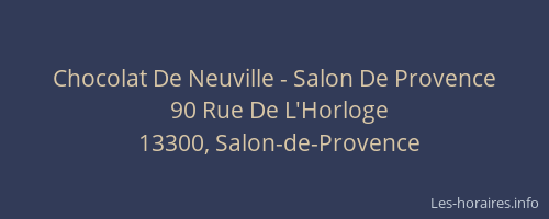 Chocolat De Neuville - Salon De Provence