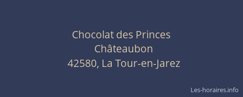 Chocolat des Princes