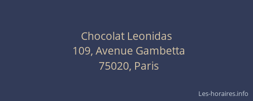 Chocolat Leonidas