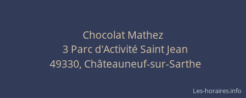 Chocolat Mathez