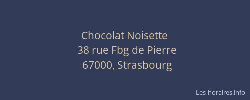 Chocolat Noisette
