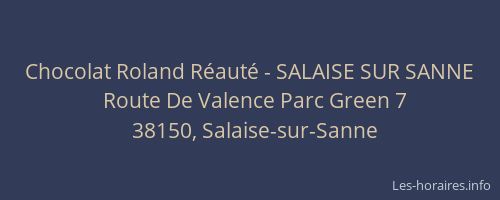 Chocolat Roland R&eacute;aut&eacute; - SALAISE SUR SANNE
