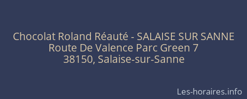Chocolat Roland Réauté - SALAISE SUR SANNE