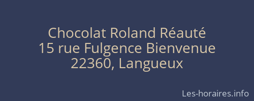 Chocolat Roland Réauté