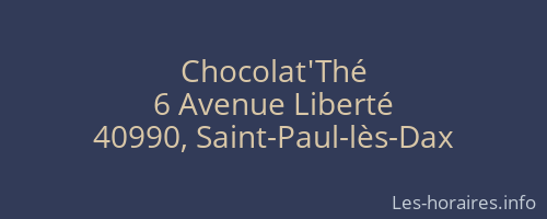 Chocolat'Thé