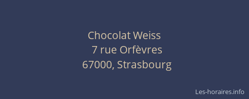Chocolat Weiss