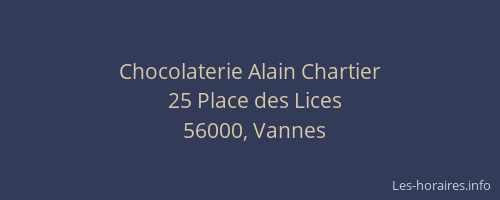 Chocolaterie Alain Chartier
