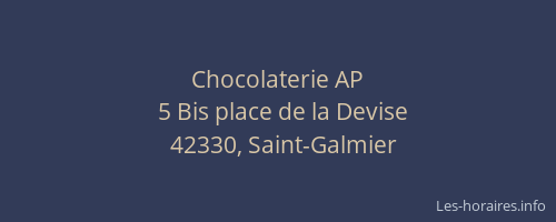 Chocolaterie AP