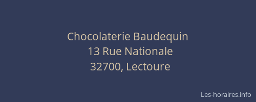 Chocolaterie Baudequin