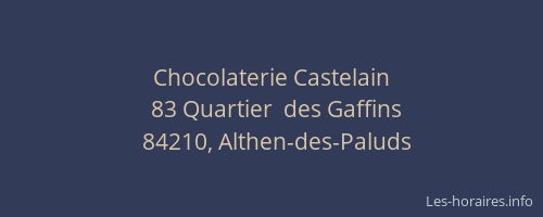 Chocolaterie Castelain