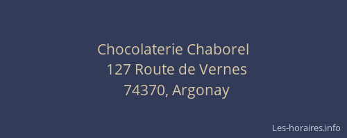 Chocolaterie Chaborel