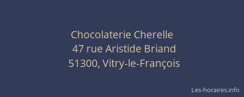Chocolaterie Cherelle